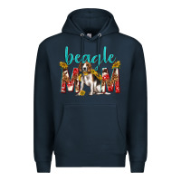 Navy western beagle mom Premium Hoodie - texasbilliewilder