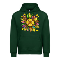 Forest Green lemon sunflower Urban Hoodie - texasbilliewilder