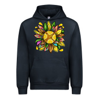 Navy lemon sunflower Urban Hoodie - texasbilliewilder