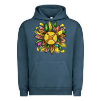 Pigment Midnight Navy lemon sunflower Urban Hoodie - texasbilliewilder