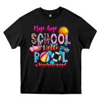 Black Bye Bye School Hello Pool Teacher  Squad Heavy Core Tee - CowhideDigitalArt