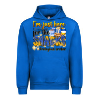 Cobalt i'm just here for the snacks #volleyball brother Urban Hoodie - Zillion Design Studio