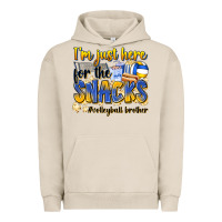 Pigment French Oak i'm just here for the snacks #volleyball brother Urban Hoodie - Zillion Design Studio