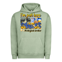 Pigment Oil Green i'm just here for the snacks #volleyball brother Urban Hoodie - Zillion Design Studio