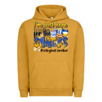 Pigment Peanut Butter i'm just here for the snacks #volleyball brother Urban Hoodie - Zillion Design Studio