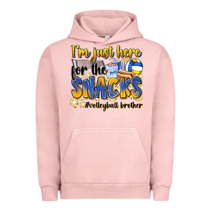 I'm Just Here For The Snacks #volleyball Brother Urban Hoodie by Zillion Design Studio | Teevron