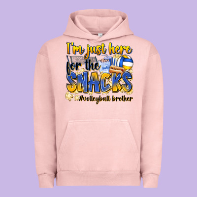 I'm Just Here For The Snacks #volleyball Brother Urban Hoodie Designed By Zillion Design Studio