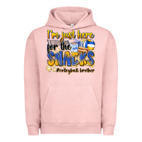 Pigment Salmon i'm just here for the snacks #volleyball brother Urban Hoodie - Zillion Design Studio
