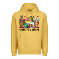 Antique Gold cafecito y chisme coffee cups Premium Hoodie - Zillion Design Studio
