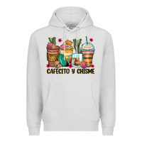 Dove Grey cafecito y chisme coffee cups Premium Hoodie - Zillion Design Studio