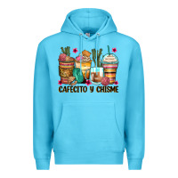 Ocean Blue cafecito y chisme coffee cups Premium Hoodie - Zillion Design Studio