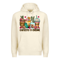 Cafecito Y Chisme Coffee Cups Premium Hoodie | Teevron