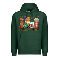 Sports Green cafecito y chisme coffee cups Premium Hoodie - Zillion Design Studio