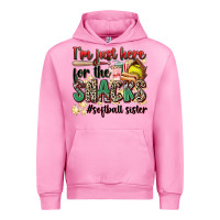 Fuchsia Pink i'm just here for the snacks #softball sister Urban Hoodie - Zillion Design Studio