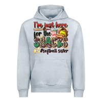 Heather Grey i'm just here for the snacks #softball sister Urban Hoodie - Zillion Design Studio