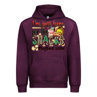 Mauve Wine i'm just here for the snacks #softball sister Urban Hoodie - Zillion Design Studio