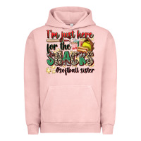Pigment Salmon i'm just here for the snacks #softball sister Urban Hoodie - Zillion Design Studio