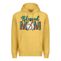 Antique Gold western blessed mom with baseball Premium Hoodie - texasbilliewilder