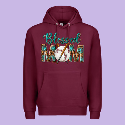Western Blessed Mom With Baseball Premium Hoodie Designed By Texasbilliewilder