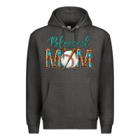 Charcoal Heather western blessed mom with baseball Premium Hoodie - texasbilliewilder