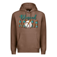 Chestnut western blessed mom with baseball Premium Hoodie - texasbilliewilder