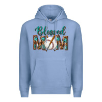 Colony Blue western blessed mom with baseball Premium Hoodie - texasbilliewilder