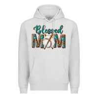 Dove Grey western blessed mom with baseball Premium Hoodie - texasbilliewilder
