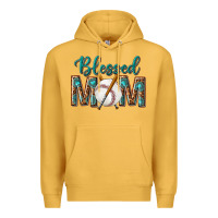 Mustard western blessed mom with baseball Premium Hoodie - texasbilliewilder