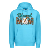 Ocean Blue western blessed mom with baseball Premium Hoodie - texasbilliewilder