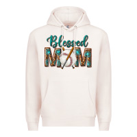 Pale Pink western blessed mom with baseball Premium Hoodie - texasbilliewilder