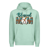 Seafoam western blessed mom with baseball Premium Hoodie - texasbilliewilder