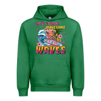 Emerald lifes a beach make some waves Urban Hoodie - texasbilliewilder
