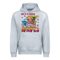 Heather Grey lifes a beach make some waves Urban Hoodie - texasbilliewilder