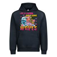 Navy lifes a beach make some waves Urban Hoodie - texasbilliewilder