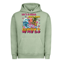 Pigment Oil Green lifes a beach make some waves Urban Hoodie - texasbilliewilder
