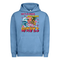 Pigment Pebble Blue lifes a beach make some waves Urban Hoodie - texasbilliewilder