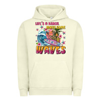 Pigment Pistachio lifes a beach make some waves Urban Hoodie - texasbilliewilder