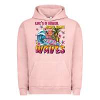 Pigment Salmon lifes a beach make some waves Urban Hoodie - texasbilliewilder