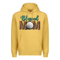 Antique Gold western blessed mom with hockey Premium Hoodie - texasbilliewilder
