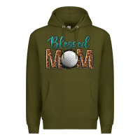 Army Green western blessed mom with hockey Premium Hoodie - texasbilliewilder
