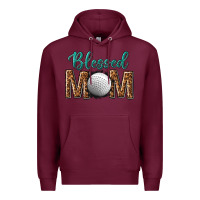 Burgundy western blessed mom with hockey Premium Hoodie - texasbilliewilder
