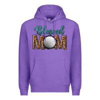 Purple western blessed mom with hockey Premium Hoodie - texasbilliewilder