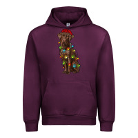 Mauve Wine Christmas labrador retriever Urban Hoodie - RanaPortraitStore