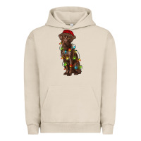 Pigment French Oak Christmas labrador retriever Urban Hoodie - RanaPortraitStore