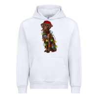 White Christmas labrador retriever Urban Hoodie - RanaPortraitStore