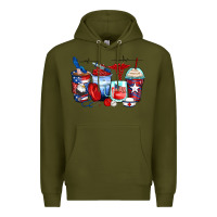 Army Green American nurse coffee cups Premium Hoodie - Zillion Design Studio