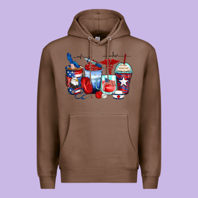 American Nurse Coffee Cups Premium Hoodie Designed By Zillion Design Studio