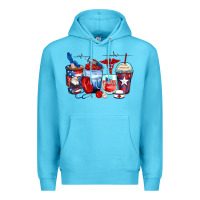 Ocean Blue American nurse coffee cups Premium Hoodie - Zillion Design Studio