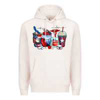 Pale Pink American nurse coffee cups Premium Hoodie - Zillion Design Studio