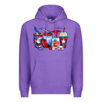 Purple American nurse coffee cups Premium Hoodie - Zillion Design Studio
